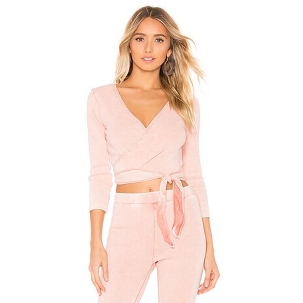 L Space Pink Wrap Top | M